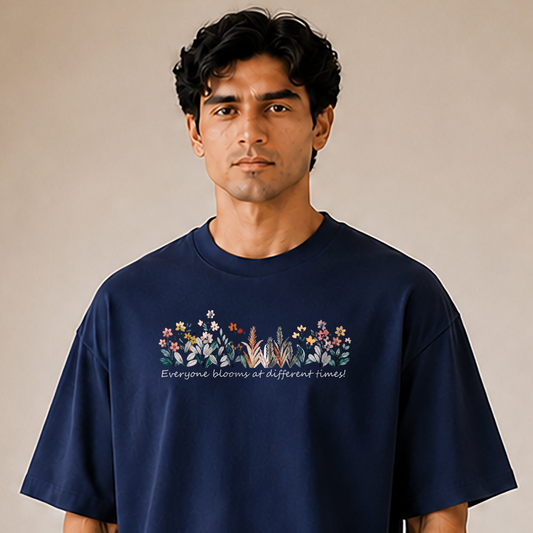 Bloom Blue Boxy Fit Tee