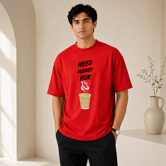 Need Money for Chai Boxy Fit Tee