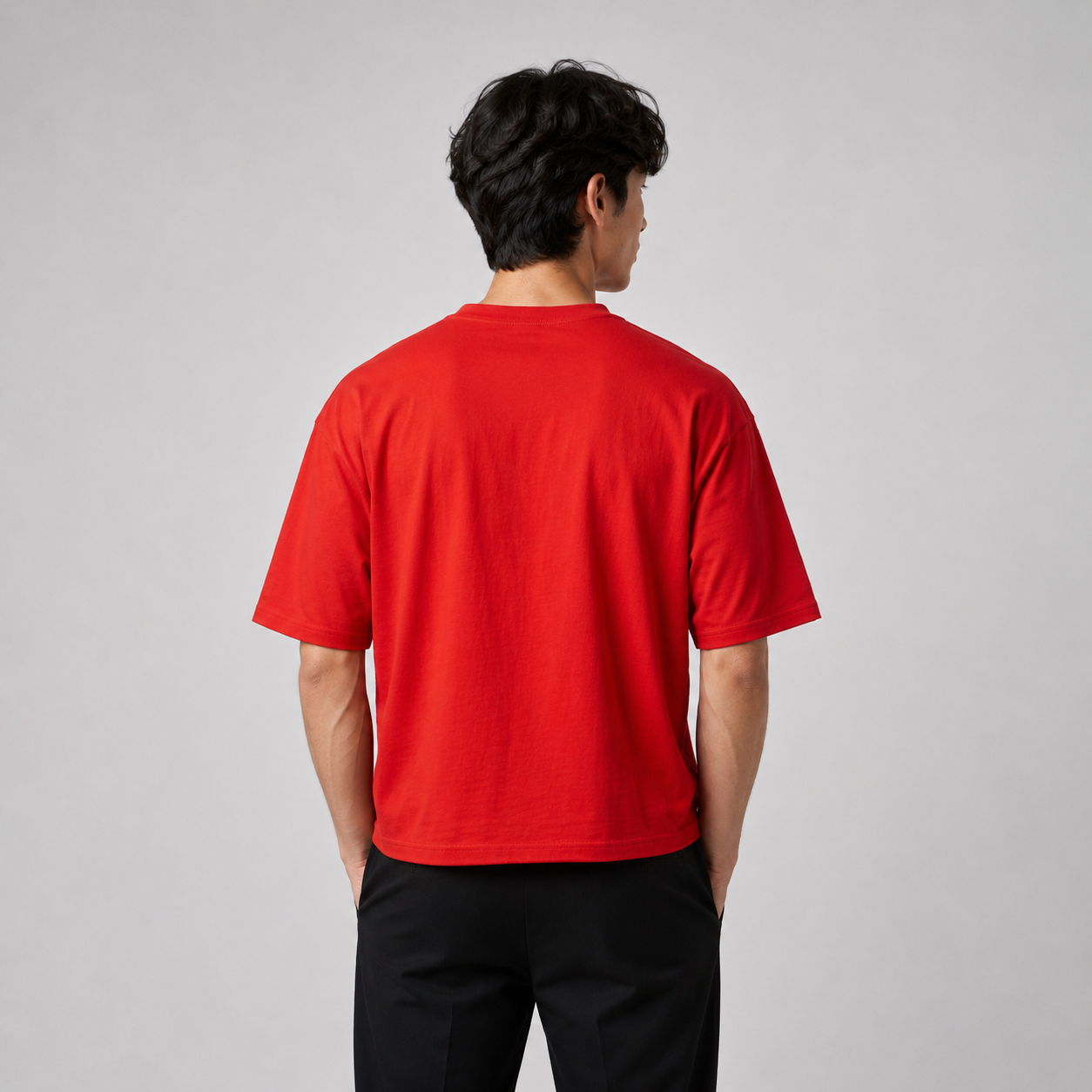 Deep Red Street Boxy Fit Tee