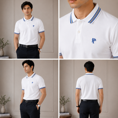 White Polo Cotton T-shirt